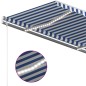 vidaXL Toldo retráctil manual con luz LED azul y blanco 4x3 m