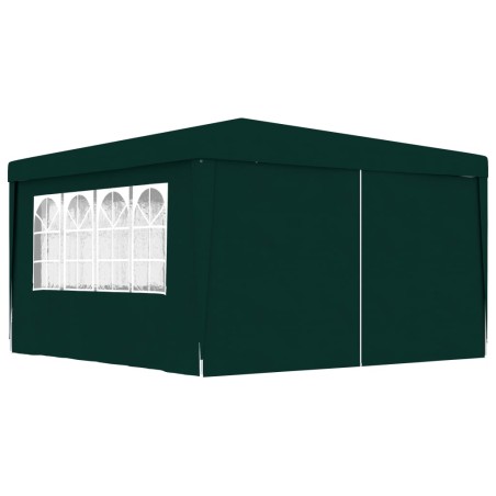 vidaXL Carpa profesional para fiestas con paredes verde 90 g/m² 4x4 m