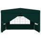 vidaXL Carpa profesional para fiestas con paredes verde 90 g/m² 4x4 m