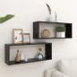 vidaXL Estante cubo de pared 2 uds contrachapado negro 60x15x23 cm vidaXL Estante cubo de pared 2 uds contrachapado negro 60x15x23 cm