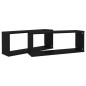 vidaXL Estante cubo de pared 2 uds contrachapado negro 60x15x23 cm vidaXL Estante cubo de pared 2 uds contrachapado negro 60x15x23 cm