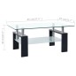 vidaXL Mesa de centro vidrio templado negro transparente 95x55x40 cm vidaXL Mesa de centro vidrio templado negro transparente 95x55x40 cm