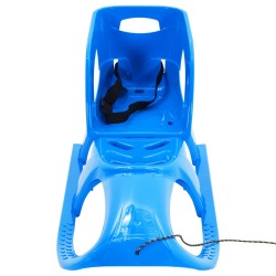vidaXL Trineo con asiento polipropileno azul 102,5x40x23 cm