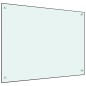  vidaXL Protección salpicaduras cocina vidrio templado blanco 80x60 cm