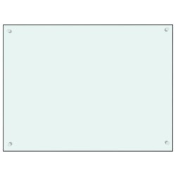  vidaXL Protección salpicaduras cocina vidrio templado blanco 80x60 cm
