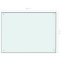  vidaXL Protección salpicaduras cocina vidrio templado blanco 80x60 cm