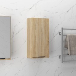 vidaXL Armario de baño de pared color roble Sonoma 32x20x67 cm