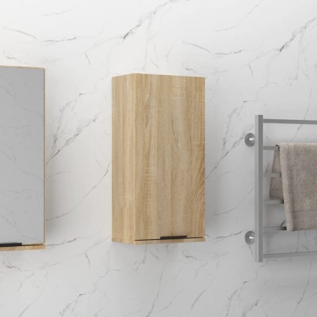 vidaXL Armario de baño de pared color roble Sonoma 32x20x67 cm