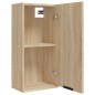 vidaXL Armario de baño de pared color roble Sonoma 32x20x67 cm vidaXL Armario de baño de pared color roble Sonoma 32x20x67 cm