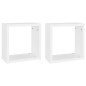 vidaXL Estantes cubo de pared 2 unidades blanco 30x15x30 cm vidaXL Estantes cubo de pared 2 unidades blanco 30x15x30 cm