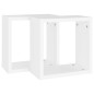 vidaXL Estantes cubo de pared 2 unidades blanco 30x15x30 cm vidaXL Estantes cubo de pared 2 unidades blanco 30x15x30 cm