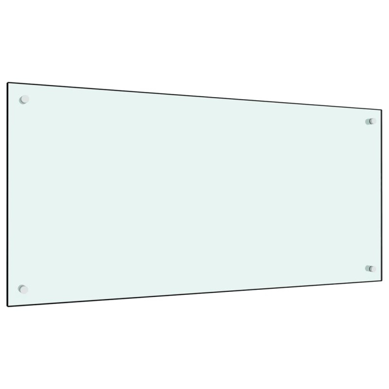 vidaXL Protección salpicaduras cocina vidrio templado blanco 100x50 cm vidaXL Protección salpicaduras cocina vidrio templado blanco 100x50 cm