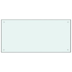  vidaXL Protección salpicaduras cocina vidrio templado blanco 100x50 cm