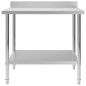 vidaXL Mesa trabajo cocina y salpicadero acero inoxidable 100x60x93 cm vidaXL Mesa trabajo cocina y salpicadero acero inoxidable 100x60x93 cm