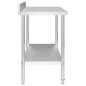 vidaXL Mesa trabajo cocina y salpicadero acero inoxidable 100x60x93 cm vidaXL Mesa trabajo cocina y salpicadero acero inoxidable 100x60x93 cm