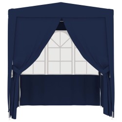 vidaXL Carpa profesional para fiestas con paredes azul 90 g/m² 2x2 m