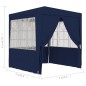 vidaXL Carpa profesional para fiestas con paredes azul 90 g/m² 2x2 m vidaXL Carpa profesional para fiestas con paredes azul 90 g/m² 2x2 m