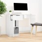 vidaXL Escritorio de madera contrachapada blanco brillo 100x50x75 cm vidaXL Escritorio de madera contrachapada blanco brillo 100x50x75 cm