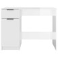 vidaXL Escritorio de madera contrachapada blanco brillo 100x50x75 cm vidaXL Escritorio de madera contrachapada blanco brillo 100x50x75 cm