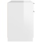 vidaXL Escritorio de madera contrachapada blanco brillo 100x50x75 cm vidaXL Escritorio de madera contrachapada blanco brillo 100x50x75 cm