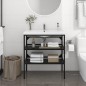 vidaXL Estructura de lavabo de hierro negro 79x38x83 cm vidaXL Estructura de lavabo de hierro negro 79x38x83 cm
