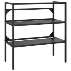 vidaXL Estructura de lavabo de hierro negro 79x38x83 cm