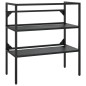 vidaXL Estructura de lavabo de hierro negro 79x38x83 cm vidaXL Estructura de lavabo de hierro negro 79x38x83 cm