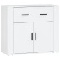 vidaXL Aparador de madera contrachapada blanco brillante 80x33x70 cm vidaXL Aparador de madera contrachapada blanco brillante 80x33x70 cm