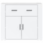 vidaXL Aparador de madera contrachapada blanco brillante 80x33x70 cm vidaXL Aparador de madera contrachapada blanco brillante 80x33x70 cm