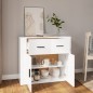 vidaXL Aparador de madera contrachapada blanco brillante 80x33x70 cm vidaXL Aparador de madera contrachapada blanco brillante 80x33x70 cm