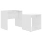 vidaXL Juego de mesas de centro contrachapada blanco brillo 48x30x45cm vidaXL Juego de mesas de centro contrachapada blanco brillo 48x30x45cm