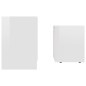 vidaXL Juego de mesas de centro contrachapada blanco brillo 48x30x45cm vidaXL Juego de mesas de centro contrachapada blanco brillo 48x30x45cm