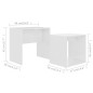 vidaXL Juego de mesas de centro contrachapada blanco brillo 48x30x45cm vidaXL Juego de mesas de centro contrachapada blanco brillo 48x30x45cm