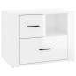 vidaXL Mesita de noche madera contrachapada blanco brillo 60x36x45 cm vidaXL Mesita de noche madera contrachapada blanco brillo 60x36x45 cm