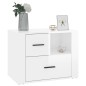 vidaXL Mesita de noche madera contrachapada blanco brillo 60x36x45 cm vidaXL Mesita de noche madera contrachapada blanco brillo 60x36x45 cm