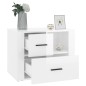vidaXL Mesita de noche madera contrachapada blanco brillo 60x36x45 cm vidaXL Mesita de noche madera contrachapada blanco brillo 60x36x45 cm