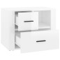 vidaXL Mesita de noche madera contrachapada blanco brillo 60x36x45 cm vidaXL Mesita de noche madera contrachapada blanco brillo 60x36x45 cm