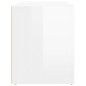 vidaXL Mesita de noche madera contrachapada blanco brillo 60x36x45 cm vidaXL Mesita de noche madera contrachapada blanco brillo 60x36x45 cm