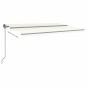 vidaXL Toldo retráctil manual con postes crema 5x3 m vidaXL Toldo retráctil manual con postes crema 5x3 m