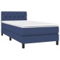 vidaXL Cama box spring con colchón tela azul 80x200 cm vidaXL Cama box spring con colchón tela azul 80x200 cm