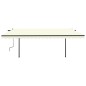 vidaXL Toldo retráctil manual con postes crema 5x3 m vidaXL Toldo retráctil manual con postes crema 5x3 m