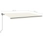 vidaXL Toldo retráctil manual con postes crema 5x3 m vidaXL Toldo retráctil manual con postes crema 5x3 m