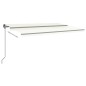 vidaXL Toldo retráctil manual con postes color crema 5x3 m vidaXL Toldo retráctil manual con postes color crema 5x3 m