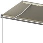 vidaXL Toldo retráctil manual con postes color crema 5x3 m vidaXL Toldo retráctil manual con postes color crema 5x3 m
