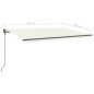 vidaXL Toldo retráctil manual con postes color crema 5x3 m vidaXL Toldo retráctil manual con postes color crema 5x3 m