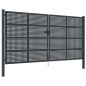 vidaXL Puerta de jardín acero gris antracita 400x225 cm