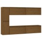 vidaXL Muebles para TV 6 piezas madera maciza de pino marrón miel vidaXL Muebles para TV 6 piezas madera maciza de pino marrón miel