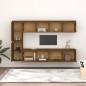 vidaXL Muebles para TV 6 piezas madera maciza de pino marrón miel vidaXL Muebles para TV 6 piezas madera maciza de pino marrón miel