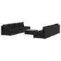 vidaXL Set de muebles de jardín 9 pzas y cojines ratán sintético negro vidaXL Set de muebles de jardín 9 pzas y cojines ratán sintético negro