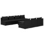 vidaXL Set de sofás de jardín 8 piezas y cojines ratán sintético negro vidaXL Set de sofás de jardín 8 piezas y cojines ratán sintético negro